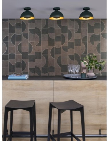 Lucide SIEMON Plafonnier Diam. 25 cm 1xE27 Vert | Deko Light