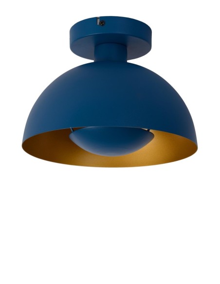 Lucide - Siemon - Plafonnier Diam. 25 cm 1xE27  Acier bleu