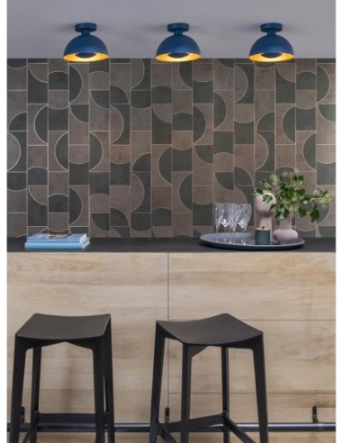 Lucide SIEMON Plafonnier Diam. 25 cm 1xE27 Bleu | Deko Light