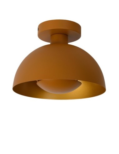 Lucide - Siemon - Plafonnier Diam. 25 cm 1xE27  Acier Jaune Ocre