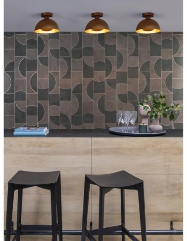 Lucide SIEMON Plafonnier Diam. 25 cm 1xE27 Jaune Ocre | Deko Light