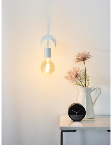 Scott de Lucide - applique intérieure en métal laqué blanc mat - culot E27