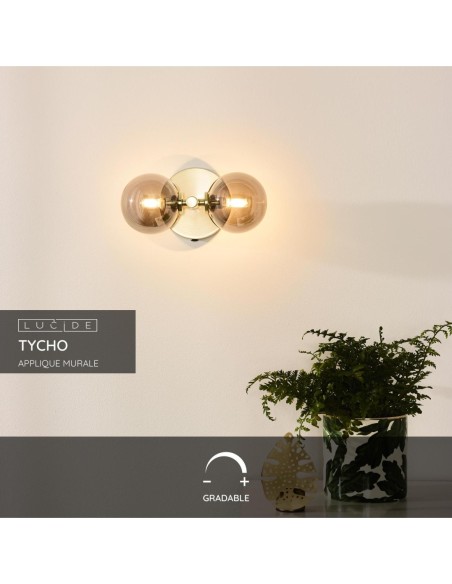 Lucide TYCHO Applique murale 2xG9 Or Mat / Laiton | Deko Light