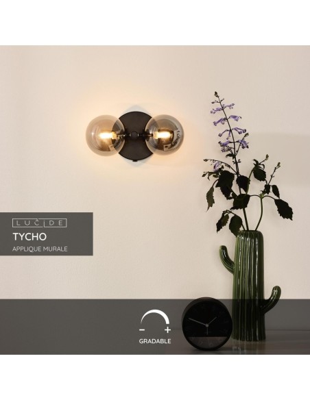 Lucide TYCHO Applique murale 2xG9 Noir | Deko Light