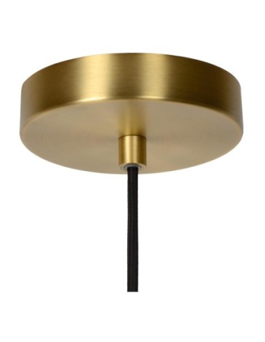 Suspension Diam. 20 cm 1xE27 40 W Cylindrique Ambré - Lucide - Maloto