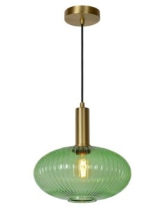 Suspension Diam. 30 cm 1xE27 40W Dimmable Vert - Lucide - Maloto