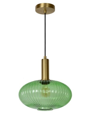 Suspension Diam. 30 cm 1xE27 40W Dimmable Vert - Lucide - Maloto