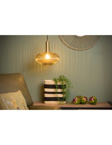 Suspension Diam. 30 cm 1xE27 40 W Ambre - Lucide - Maloto