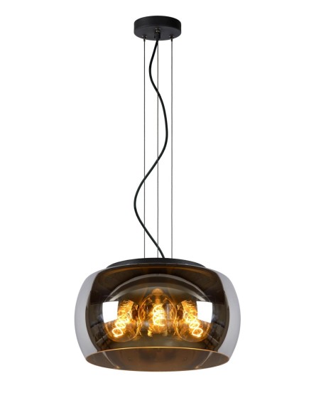 Lucide OLIVIA Suspension Diam. 40 cm 3xE27 Fume | Deko Light
