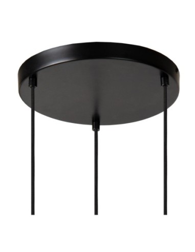 Suspension Diam. 48,5 cm 3xE27 40 W Dimmable Noir et fumé - Lucide - MARIUS