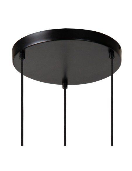 Suspension Diam. 48,5 cm 3xE27 40 W Dimmable Noir et fumé - Lucide - MARIUS