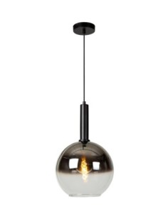 Suspension Diam. 30 cm 1xE27 40W Dimmable Noir et fumé - Lucide - MARIUS