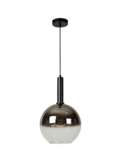 Suspension Diam. 30 cm 1xE27 40W Dimmable Noir et fumé - Lucide - MARIUS 2