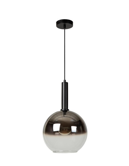 Suspension Diam. 30 cm 1xE27 40W Dimmable Noir et fumé - Lucide - MARIUS