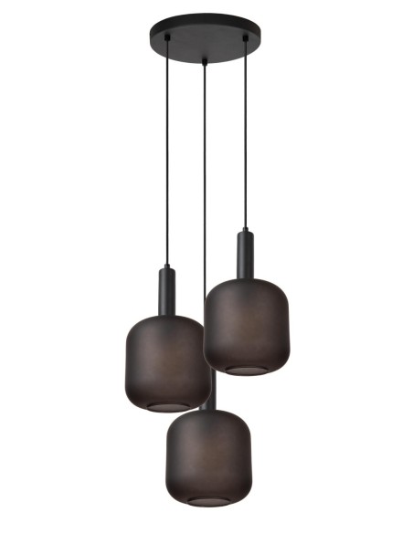 Lucide - Eloise - Suspension Diam. 40 cm 3xE27  Noir et fumé