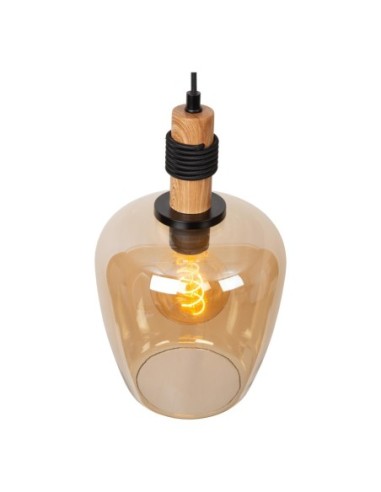 Lucide - Ilona - Suspension verre Diam. 22 cm 1xE27 Ambre