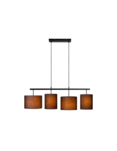 Suspension Dimmable 4xE27 Acier et textile noir - Lucide - Maya
