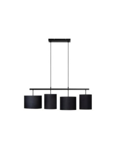 Suspension Dimmable 4xE27 Acier et textile noir - Lucide - Maya 2