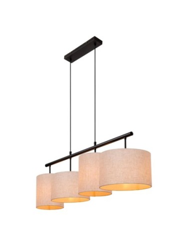 Lucide - Maya - Suspension Dimmable 4xE27 Acier et textile crème