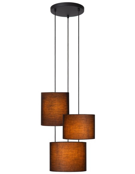 Lucide MAYA Suspension Diam. 46 cm 3xE27 Noir | Deko Light