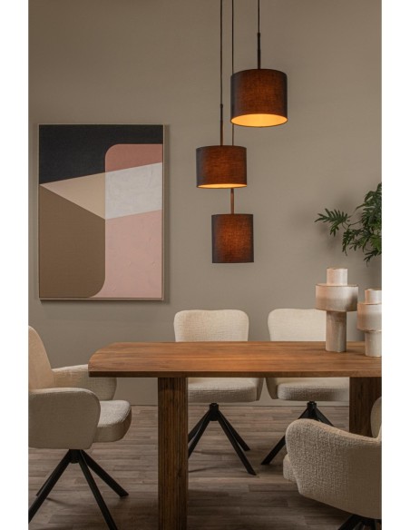 Lucide MAYA Suspension Diam. 46 cm 3xE27 Noir | Deko Light