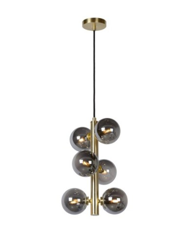 Lucide TYCHO Suspension Diam. 25,5 cm 6xG9 Or Mat / Laiton | Deko Light