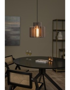 Suspension feutrine Diam. 31 cm 1xE27 taupe - Lucide - Rollo 2