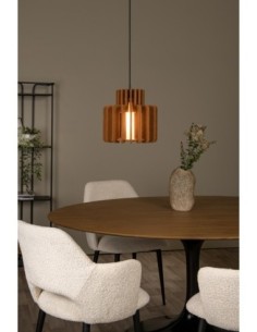 Suspension feutrine Diam. 31 cm 1xE27 terracotta - Lucide - Rollo 2