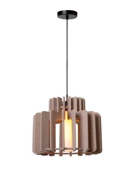 Suspension feutrine Diam. 40 cm 1xE27 taupe - Lucide - Rollo