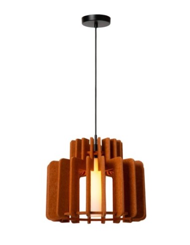 Suspension feutrine Diam. 40 cm 1xE27 terracotta - Lucide - Rollo