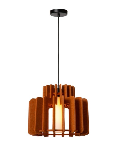 Suspension feutrine Diam. 40 cm 1xE27 terracotta - Lucide - Rollo