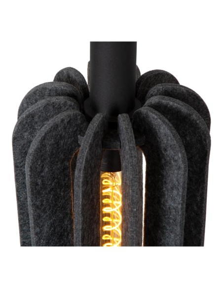 Suspension Diam. 50 cm 3xE27 40W Dimmable Gris / Noir - Lucide - Rafal