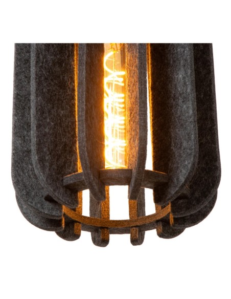Suspension Diam. 50 cm 3xE27 40W Dimmable Gris / Noir - Lucide - Rafal