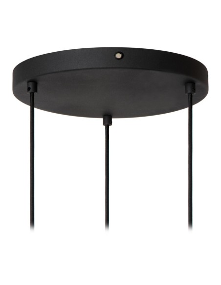 Suspension Diam. 50 cm 3xE27 40W Dimmable Gris / Noir - Lucide - Rafal
