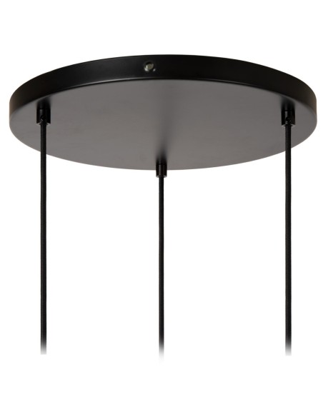 Suspension Diam. 35 cm 3xE27 40W Verre Vert et Ambre - Lucide - Monsaraz