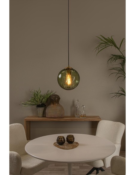 Monsaraz de  Lucide - Suspension Diam. 25 cm 1xE27  Verre Vert