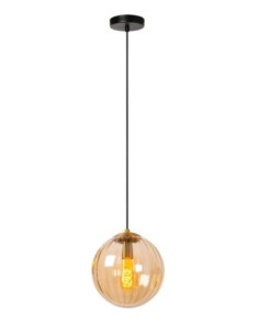 Suspension Diam. 25 cm 1xE27  Verre ambré - Lucide - Monsaraz