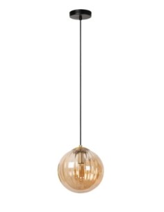 Suspension Diam. 25 cm 1xE27  Verre ambré - Lucide - Monsaraz 2