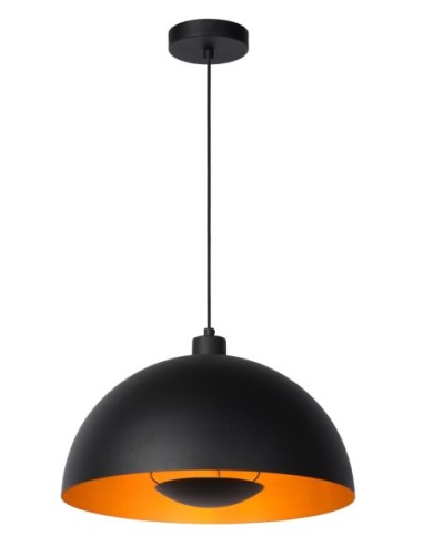 Suspension Diam. 40 cm 1xE27  Acier noir - Lucide - Siemon