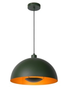 Suspension Diam. 40 cm 1xE27  Acier vert - Lucide - Siemon
