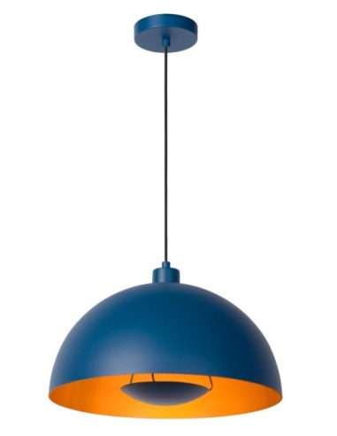 Suspension Diam. 40 cm 1xE27  Acier bleu - Lucide - Siemon