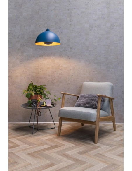 Lucide SIEMON Suspension Diam. 40 cm 1xE27 Bleu | Deko Light