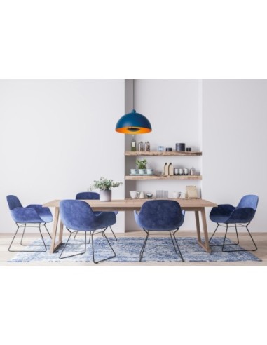 Lucide SIEMON Suspension Diam. 40 cm 1xE27 Bleu | Deko Light