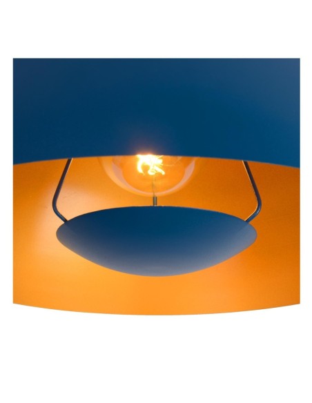 Siemon  de  Lucide - Suspension Diam. 40 cm 1xE27  Acier bleu - intérieur doré