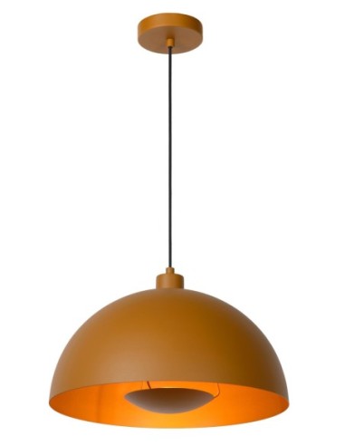 Suspension Diam. 40 cm 1xE27  Acier jaune ocre - Lucide - Siemon