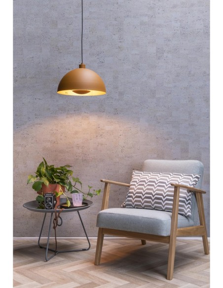 Lucide SIEMON Suspension Diam. 40 cm 1xE27 Jaune Ocre | Deko Light