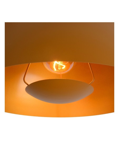 Siemon de Lucide - Suspension Diam. 40 cm 1xE27  Acier jaune ocre - intérieur doré