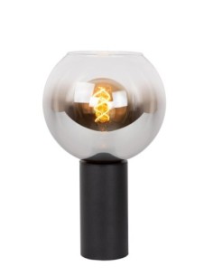 Lampe de table Diam. 20 cm 1xE27 40 W Noir et Fumé - Lucide - MARIUS
