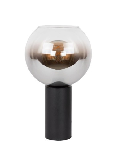Lampe de table Diam. 20 cm 1xE27 40 W Noir et Fumé - Lucide - MARIUS