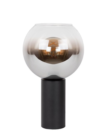 Lampe de table Diam. 20 cm 1xE27 40 W Noir et Fumé - Lucide - MARIUS